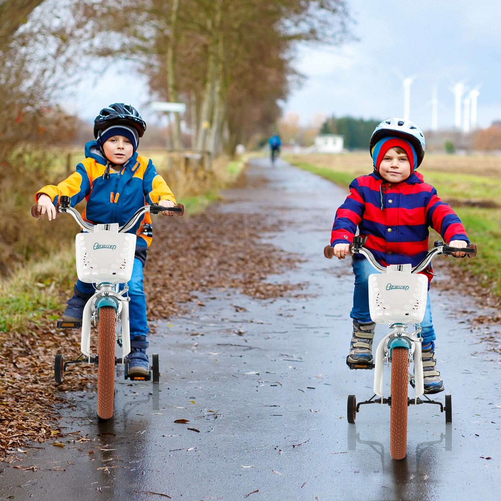 12 Inch Kids Bike Adjustable with Removable Basket for 3-4 Years Old-12 inches