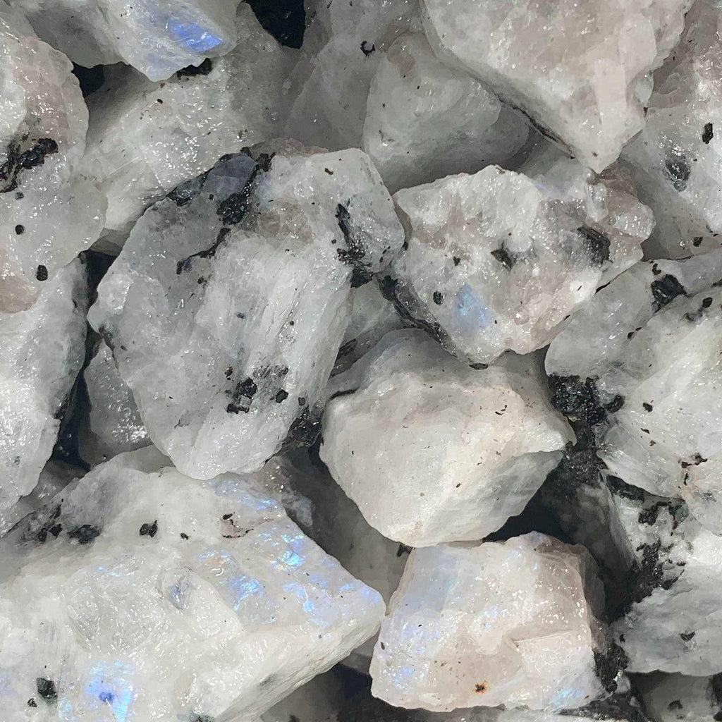 Rough Rainbow Moonstone – A+ Grade Raw Stone from India