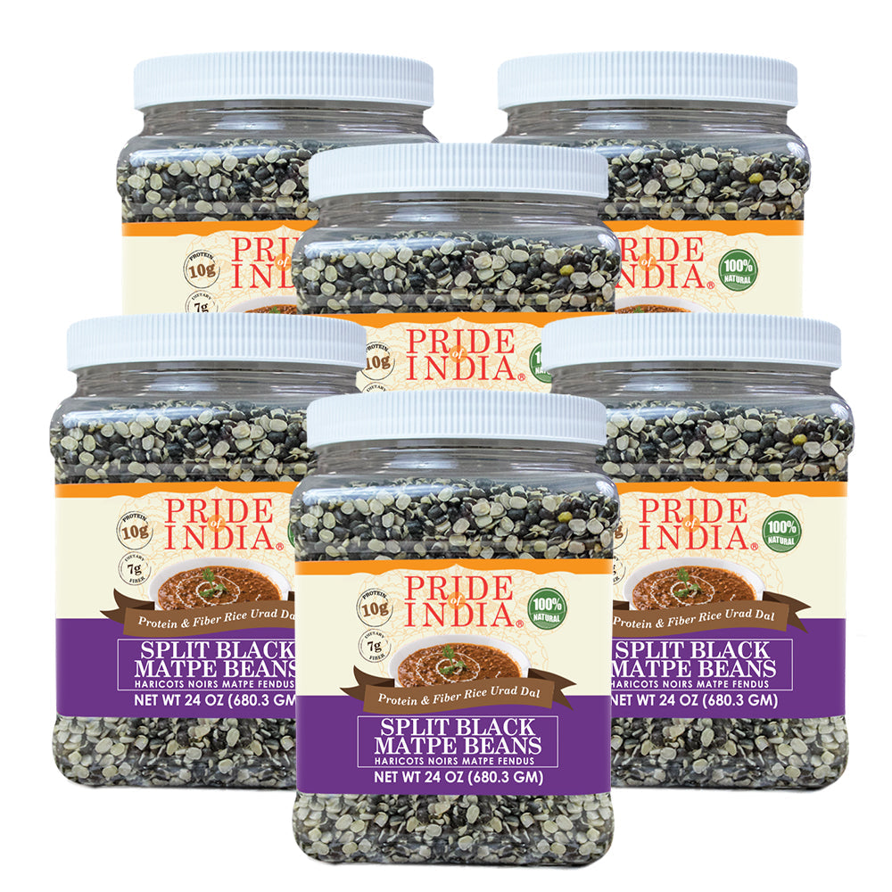 Indian Split Black Gram Matpe Beans - Protein & Fiber Rich Urad Dal Jar