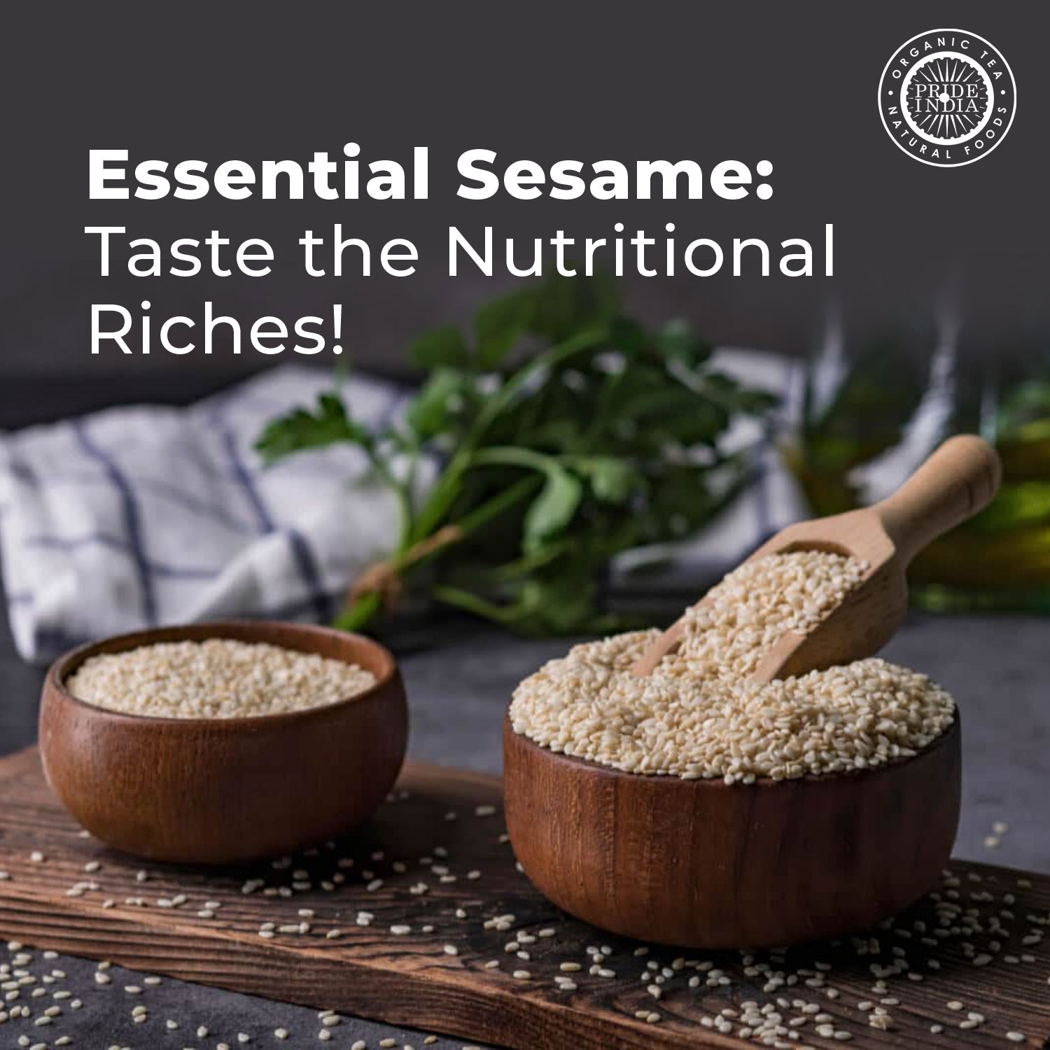 White Sesame Seeds Raw Unhulled - Calcium & Iron Superfood Jar