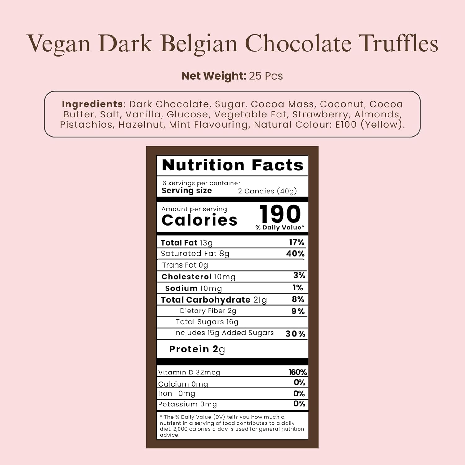 Andy Anand Luxury Gluten-Free Vegan Dark Chocolate Truffles Praline Collection – 25 Pcs Gift Box for Holidays & Special Occasions, Made with 60% Chocolate (Cocoa Butter)