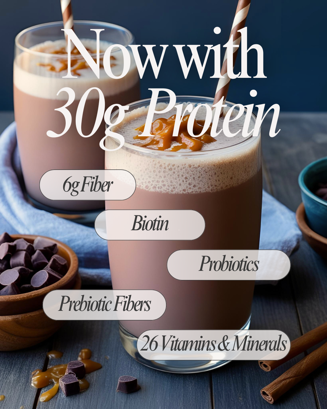 30G Protein Chocolate Salted Caramel Biocare Dietary Beverage (14-Count) - product image