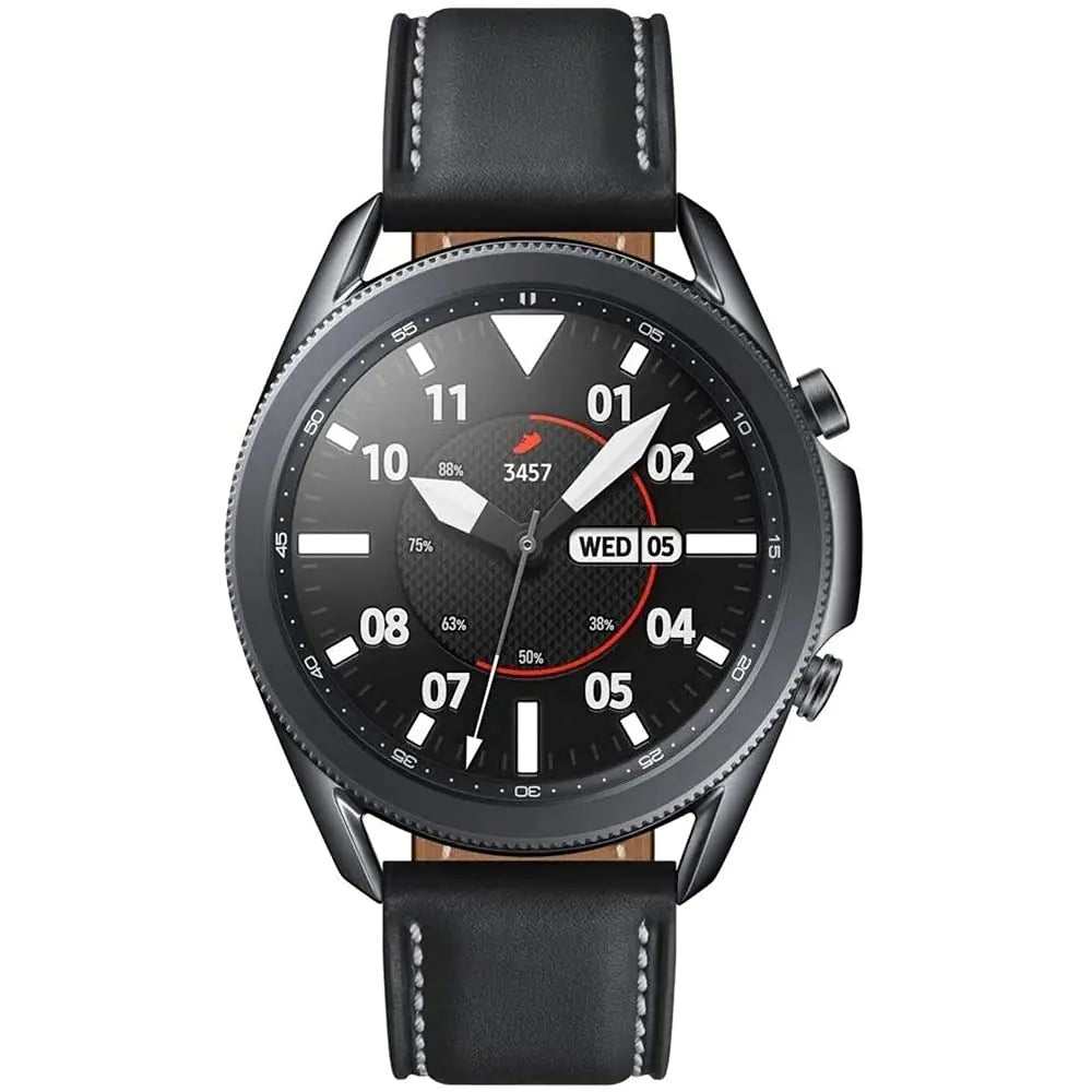 Samsung Galaxy Watch3 2020 Smartwatch (Bluetooth + Wi-Fi + GPS) International Model (Black 45mm) (Renewed)