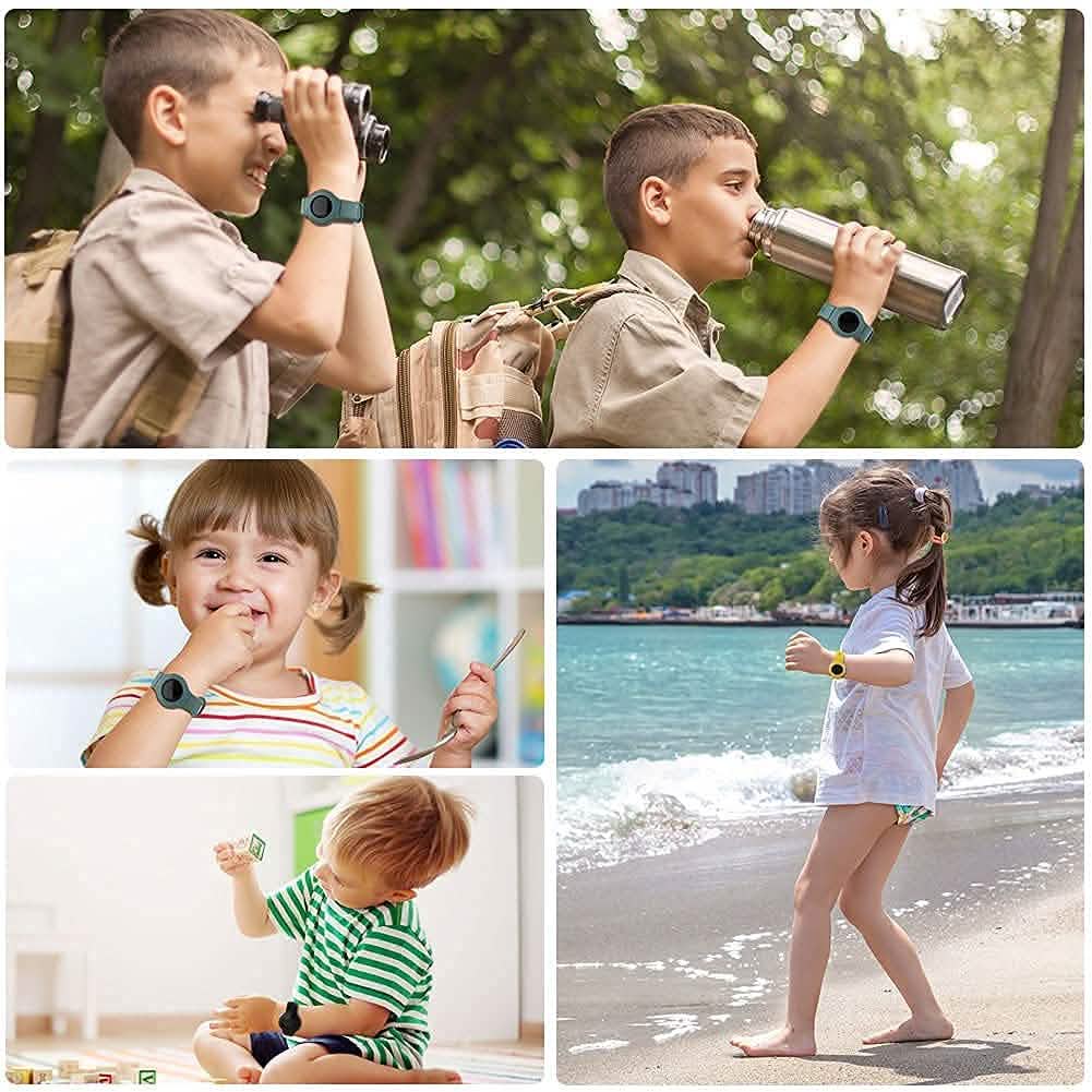 5-Pack: Silicone Airtag Holder with Anti-Lost Keychain
