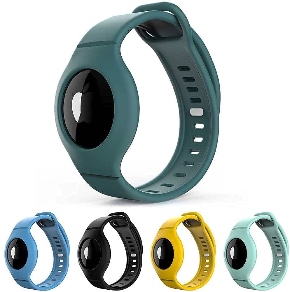 5-Pack: Silicone Airtag Holder with Anti-Lost Keychain