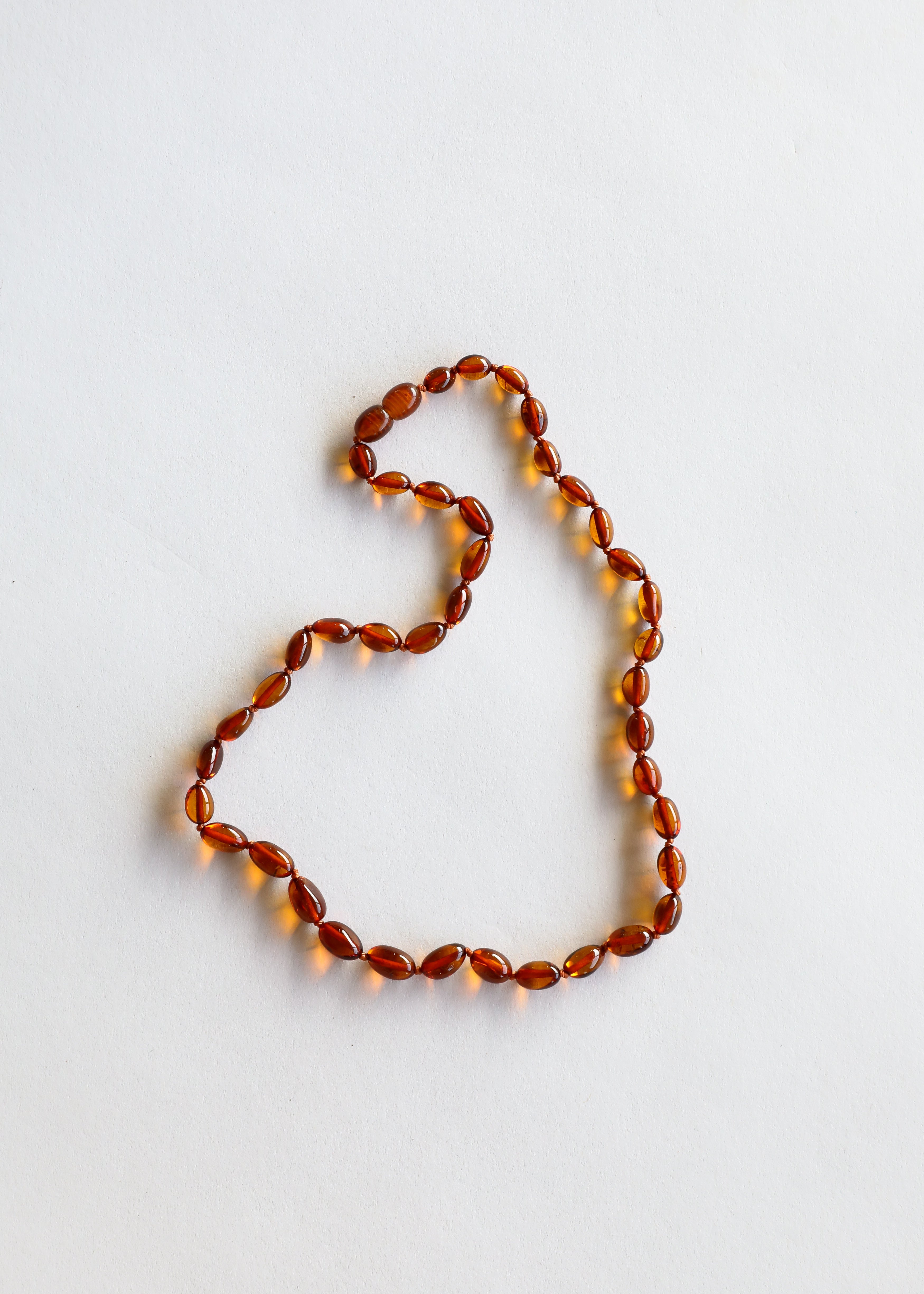 Polished Cognac Baltic Amber || Classic || Necklace - Necklace image