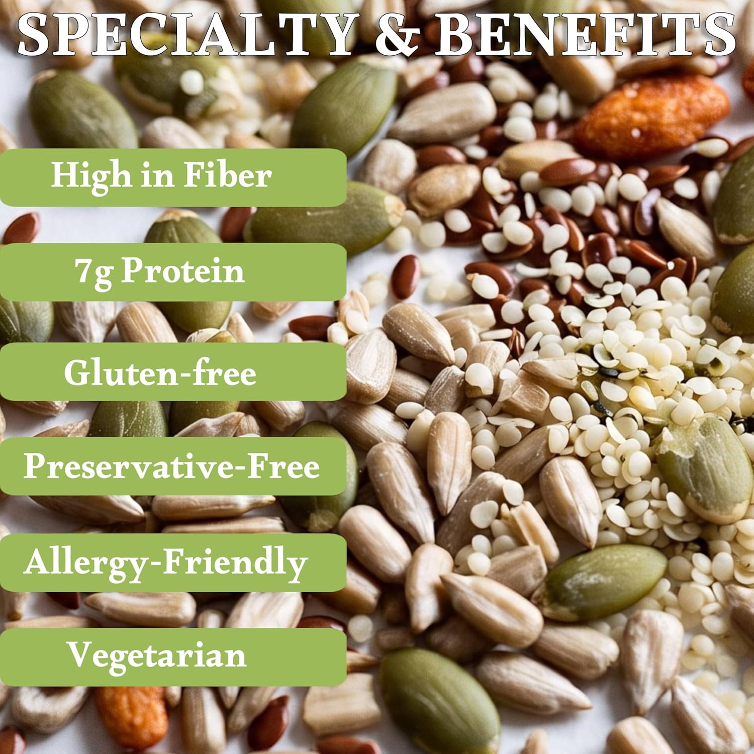 Andy Anand Sugar Free 5 Seed Crunch – 14 Snack Packs, Gluten & Nut Free Trail Mix, Sunflower, Pumpkin, Flax, Sesame & Hemp, 7 Oz
