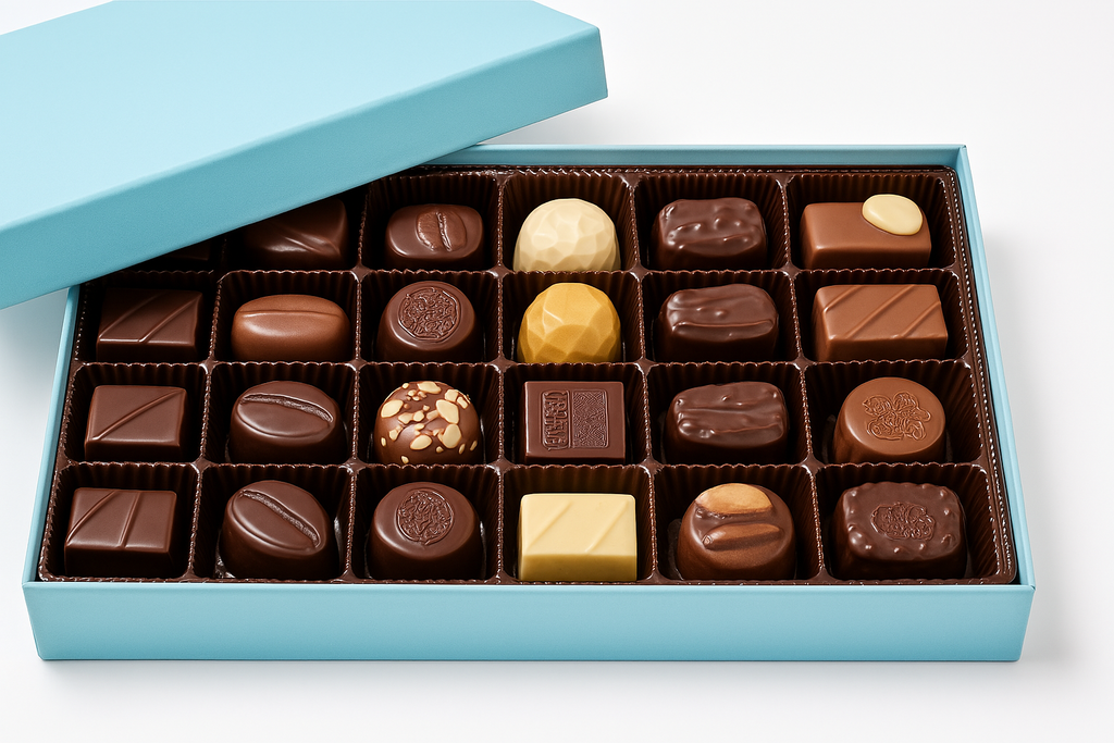 Andy Anand Belgian Sugar Free Chocolate Truffles Gift Box – 48 Pc Handcrafted, Gluten-Free, Diabetic-Friendly European Chocolate, 60% Chocolate (Cocoa Butter)