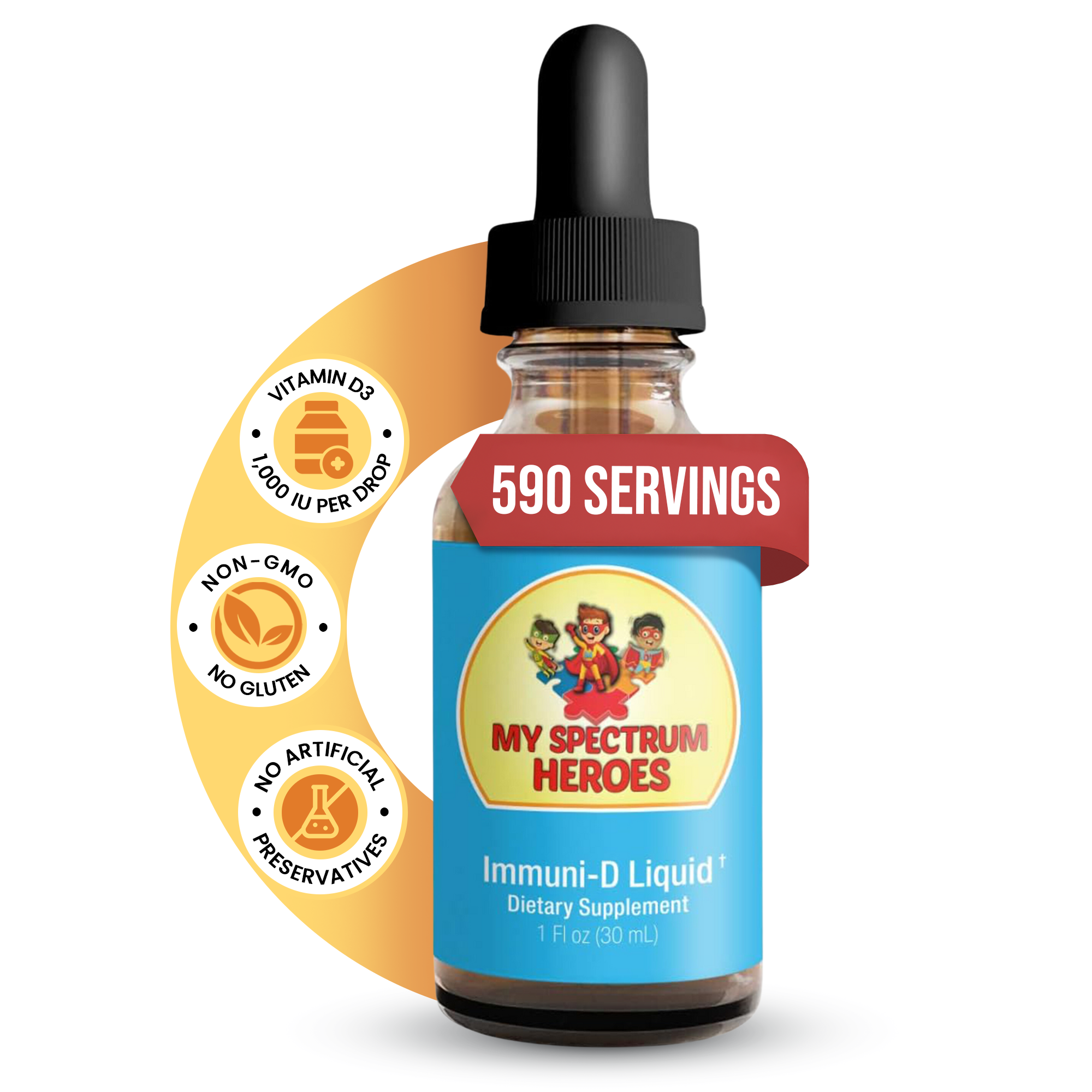 Immuni-D Liquid – Vitamin D Supplement for Daily Wellness - product image
