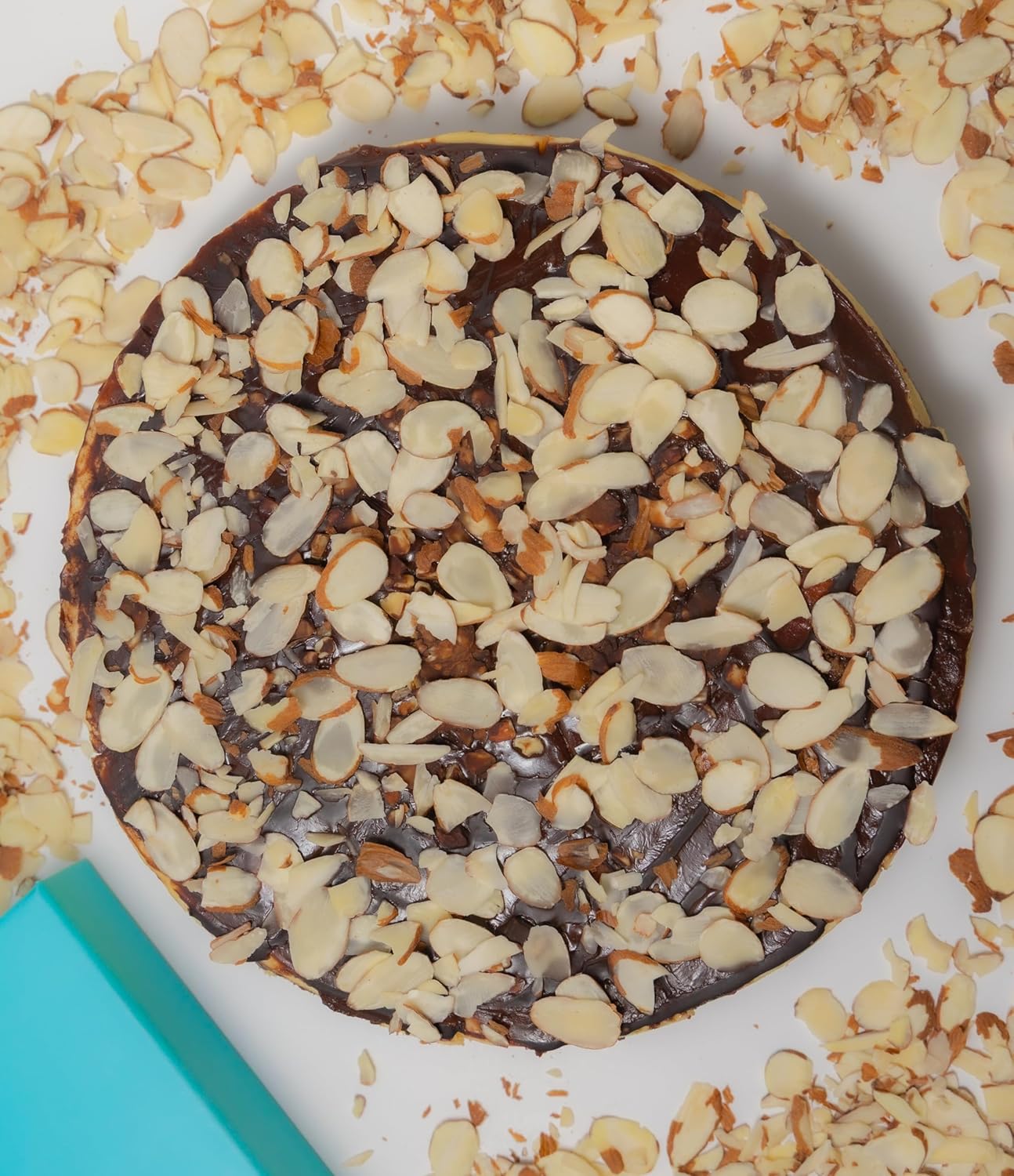 ANDY ANAND CHOCOLATIER Gourmet Fudge Brownie Cheese Cake 9" 2.8 lbs. Real California Cream Cheese, Artisan, Halal, Reusable Tray
