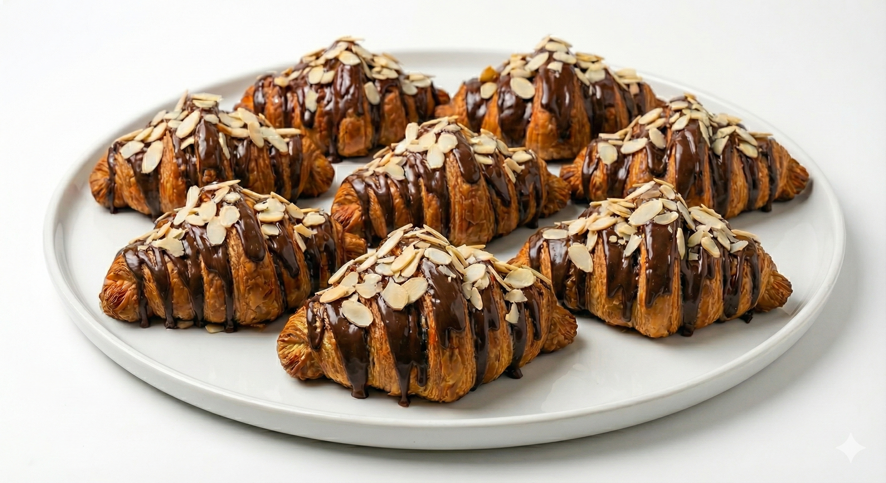 Andy Anand Sugar Free Dark Chocolate Almond Croissants Cake, 10 Pcs Handcrafted Guilt-Free Treats 2 lbs
