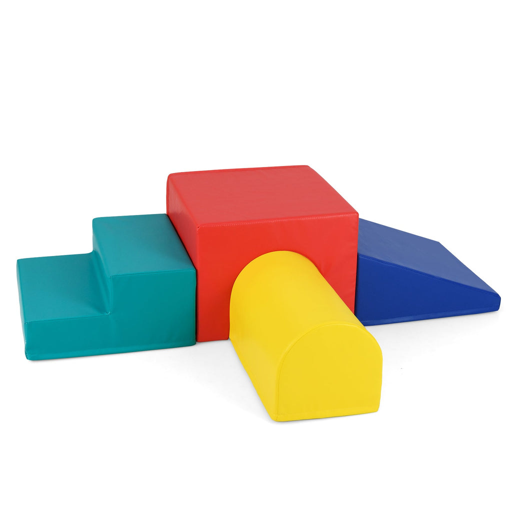 Climb and Crawl Foam Block Play Set for Infant Baby-Red