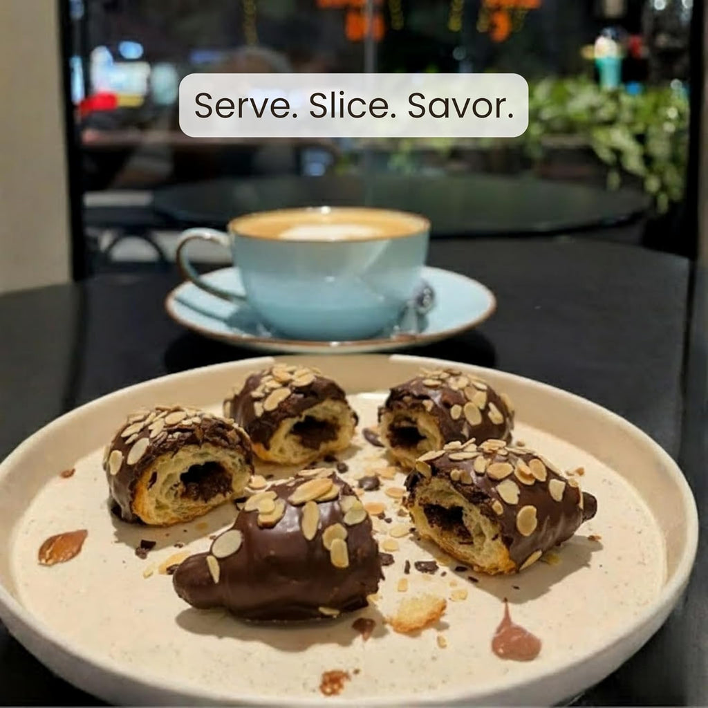 Andy Anand Sugar Free Dark Chocolate Almond Croissants Cake, 10 Pcs Handcrafted Guilt-Free Treats 2 lbs
