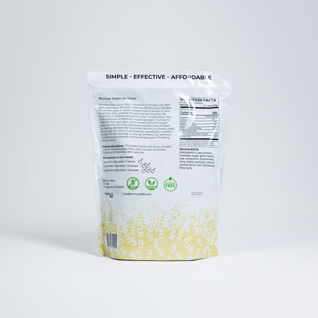 Formula 369 Recovery Booster - Vegan 3:1 carb to protein drink mix - Powder drink mix image