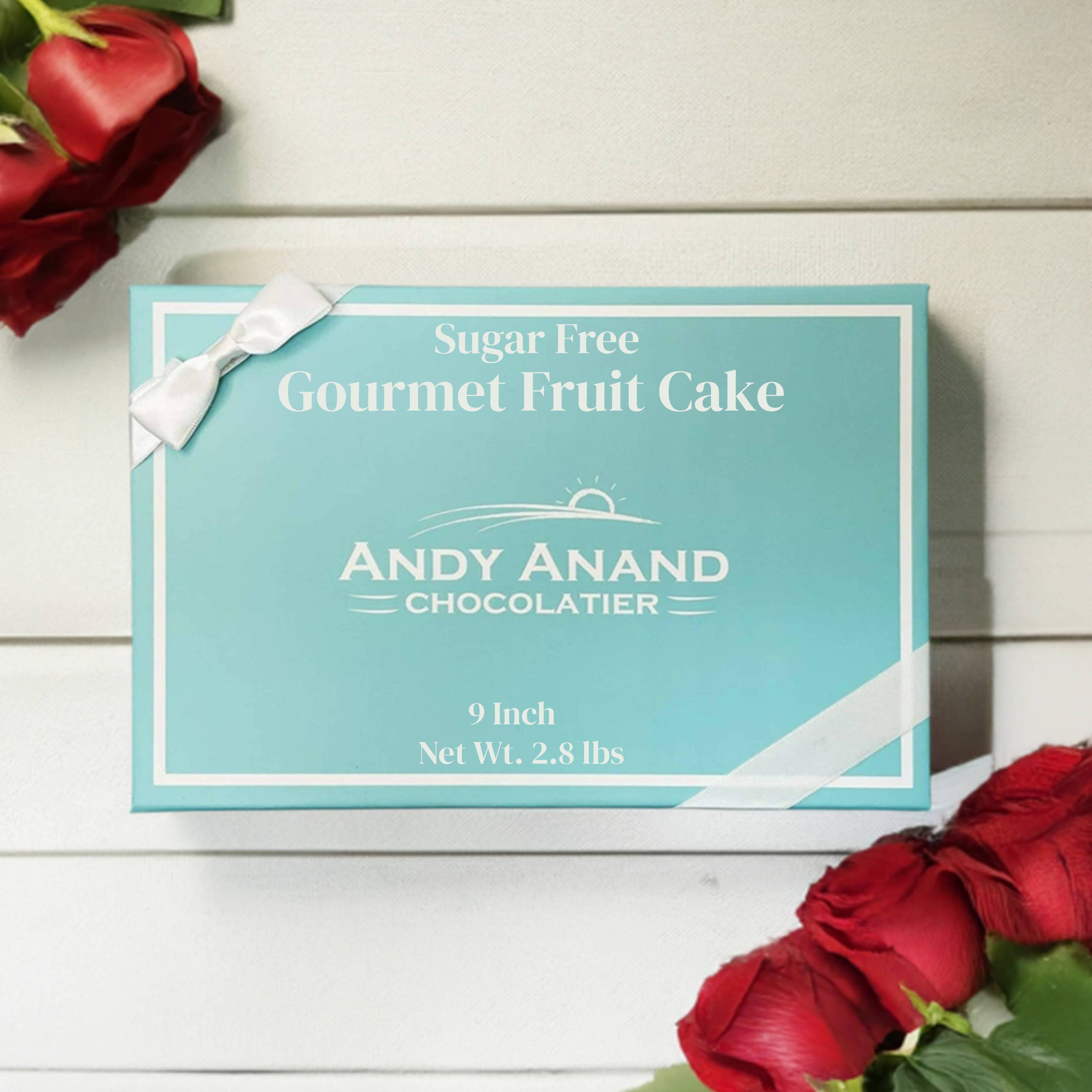 Andy Anand Sugar Free Fruit Cake Amazing-Decadent Hand Made (2.8 Lbs)