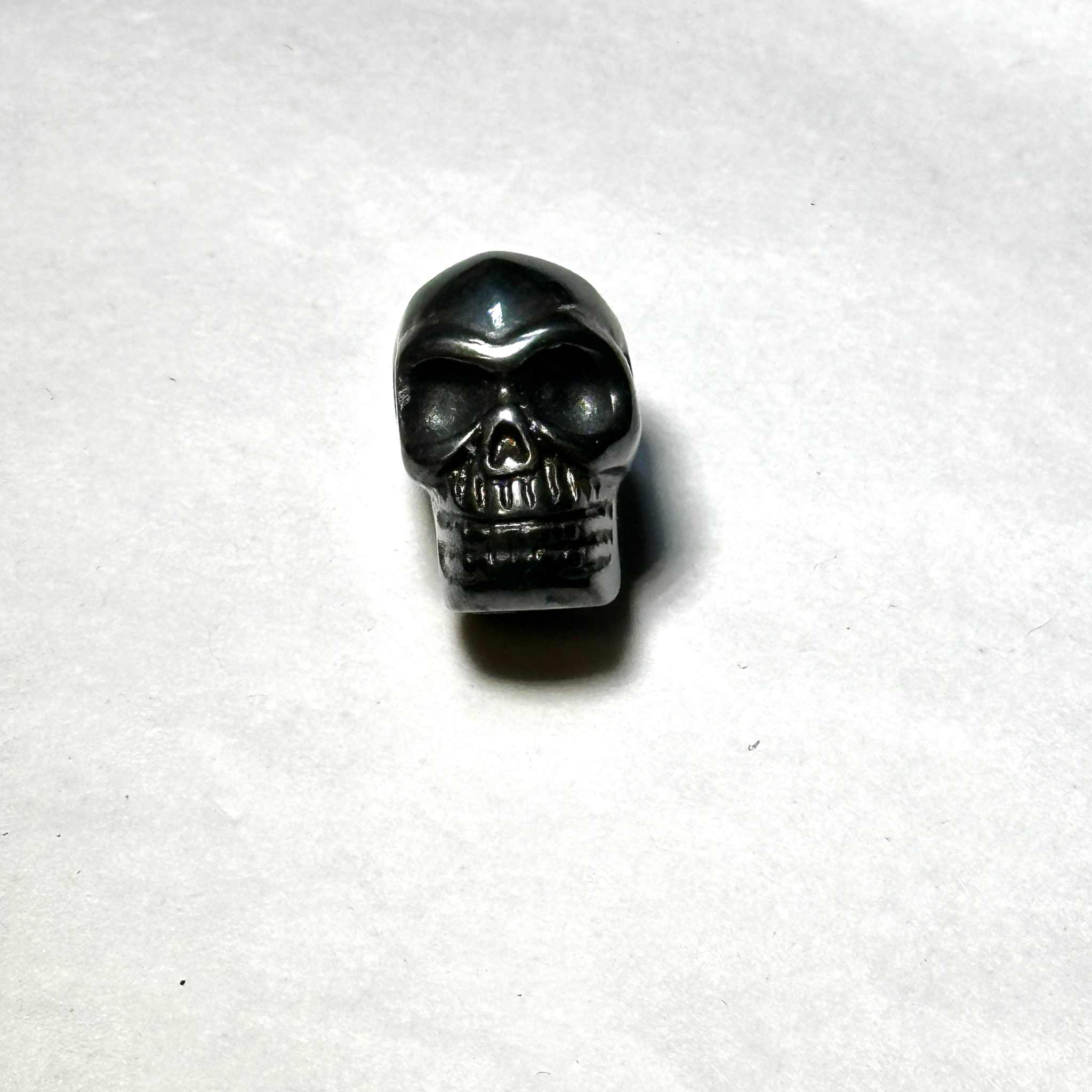 Hematite Skull Necklace
