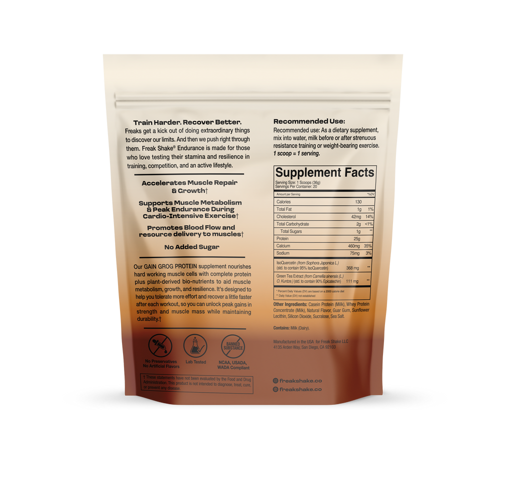 GAIN GROG PROTEIN MIX - Vanilla <br>20 Servings - Supplement image