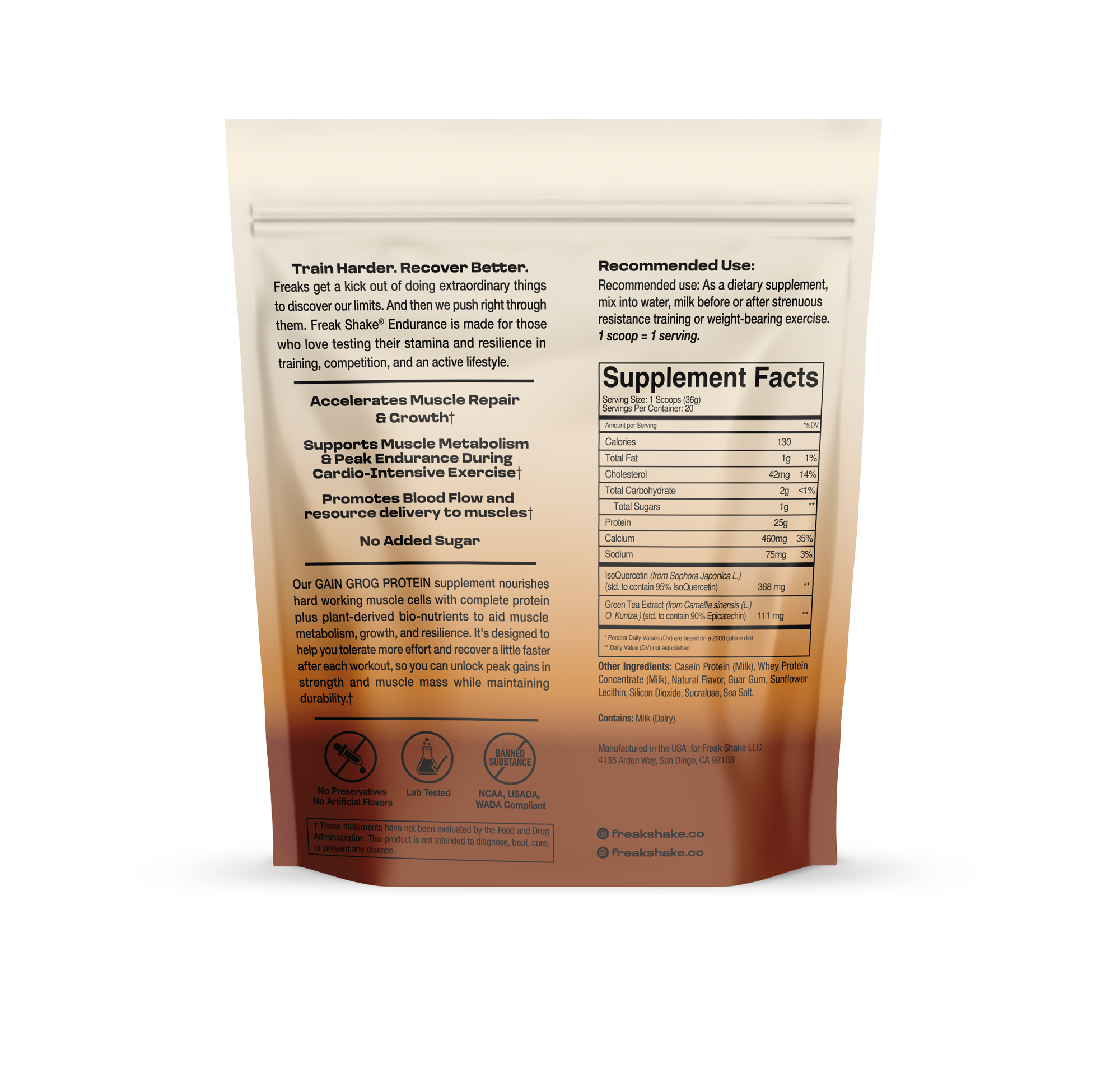 GAIN GROG PROTEIN MIX - Vanilla <br>20 Servings - Supplement image
