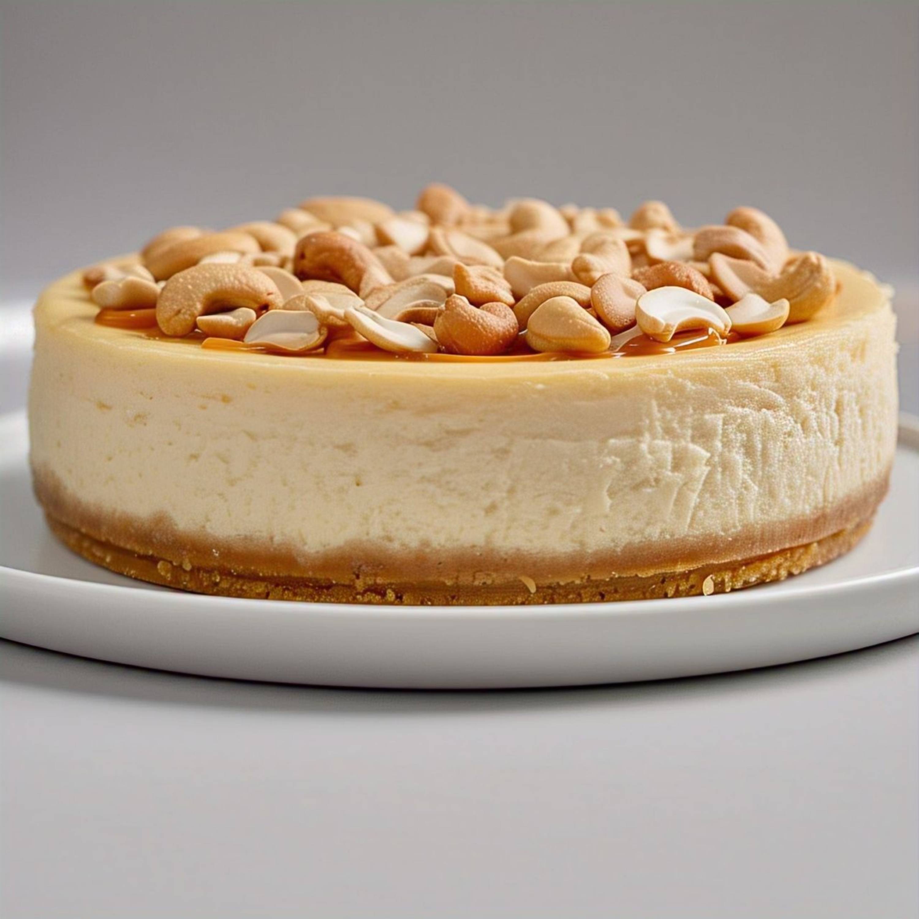Andy Anand Gluten Free Sugar Free Caramel Cashew Cheesecake 9"- Delicious-Decadent Guilt-Free Treat" Best Cheese Cake Near Me For Celebrations & Delicious Diabetic Dessert (2.6 lbs)