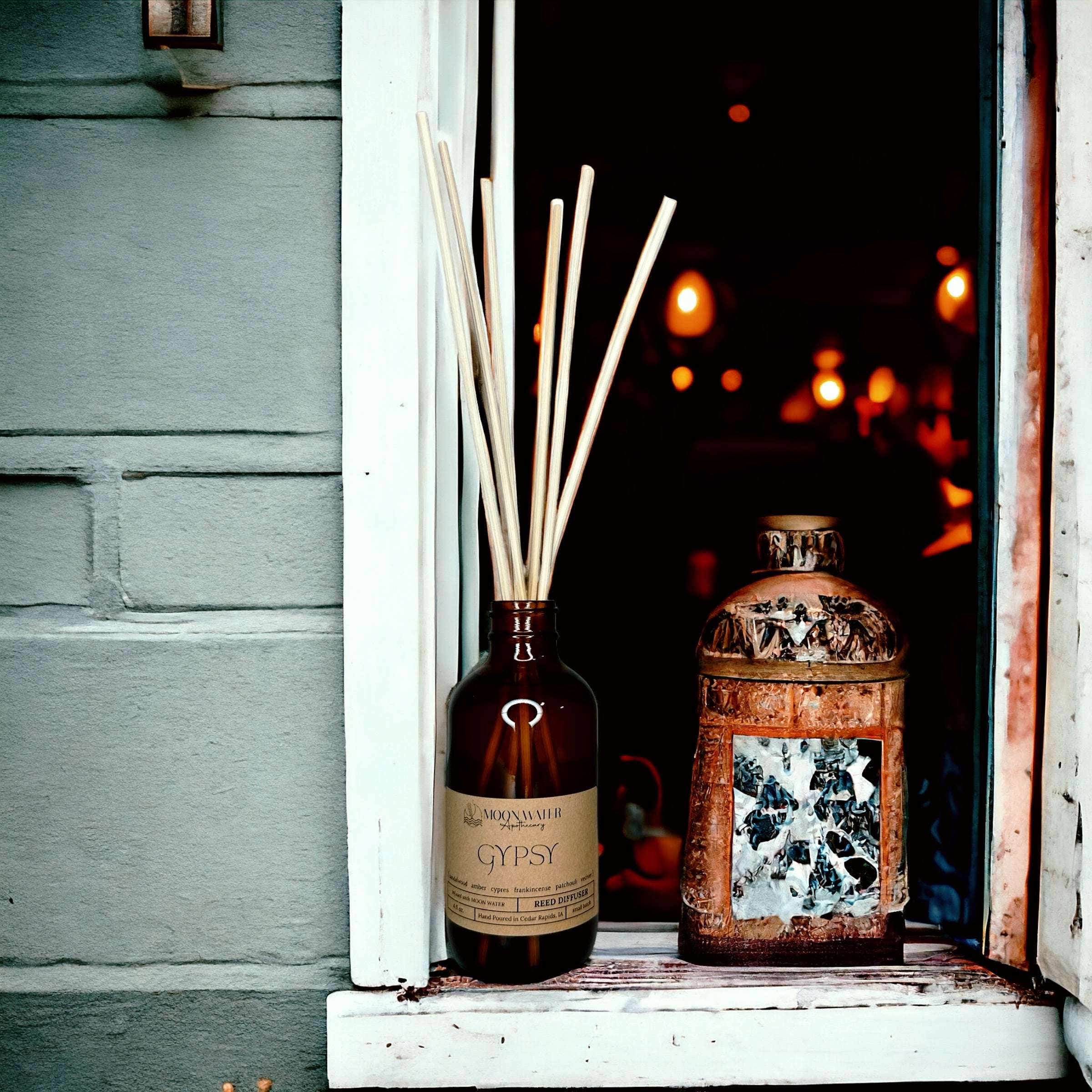 Gypsy - Reed Diffuser - Inspired by Stevie Nicks! - Sandalwood, Amber, Cypress & Patchouli -- by Moon Water Apothecary! (Copy)
