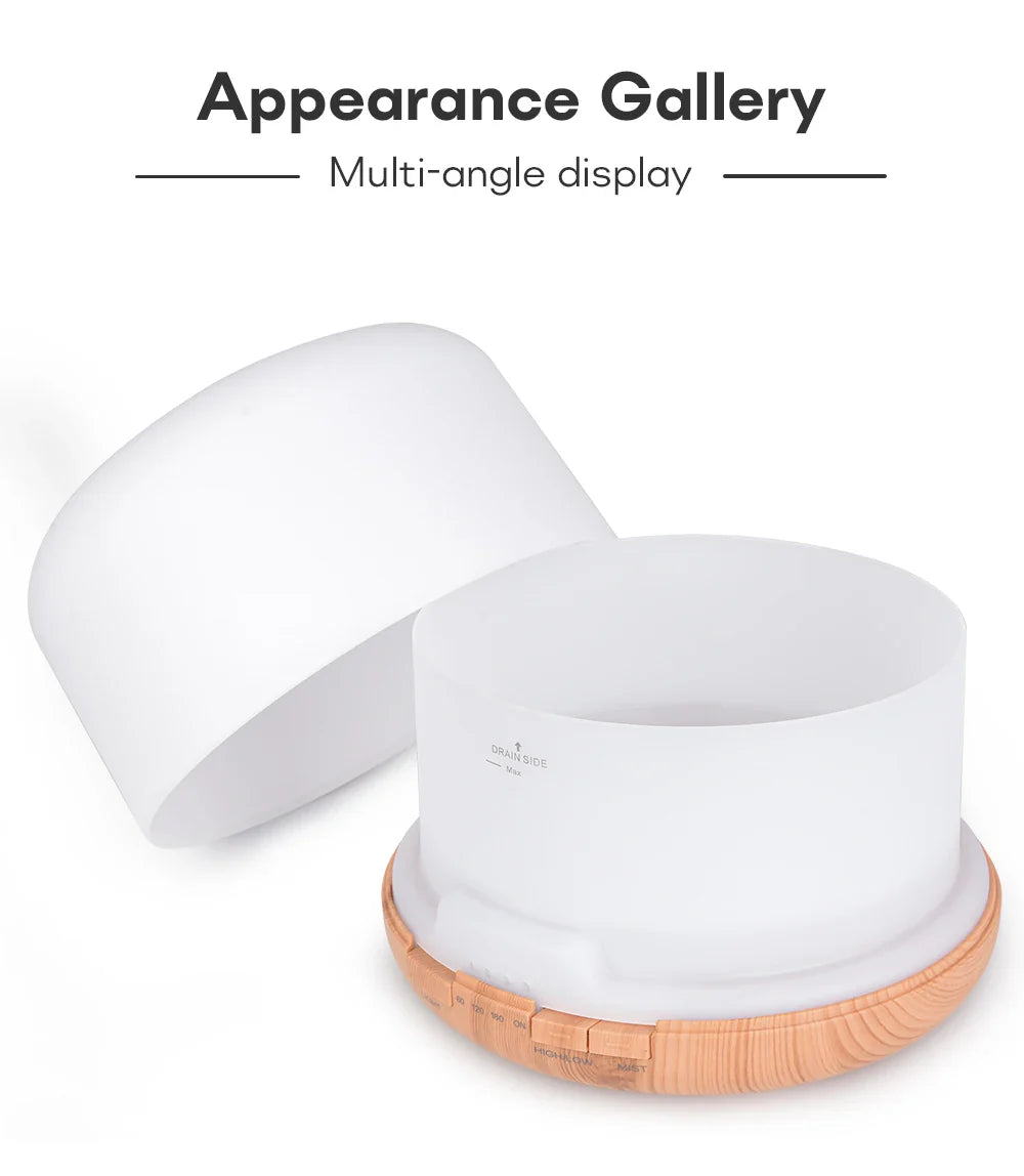 Air Humidifier Essential Oil Diffuser 300ML 500ML 1000ML With Lights Remote Control Ultrasound Electric Aromatherapy Diffuser