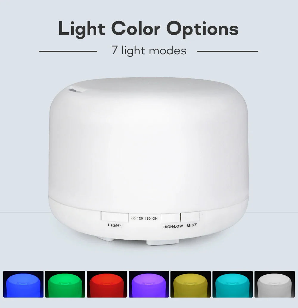 Air Humidifier Essential Oil Diffuser 300ML 500ML 1000ML With Lights Remote Control Ultrasound Electric Aromatherapy Diffuser