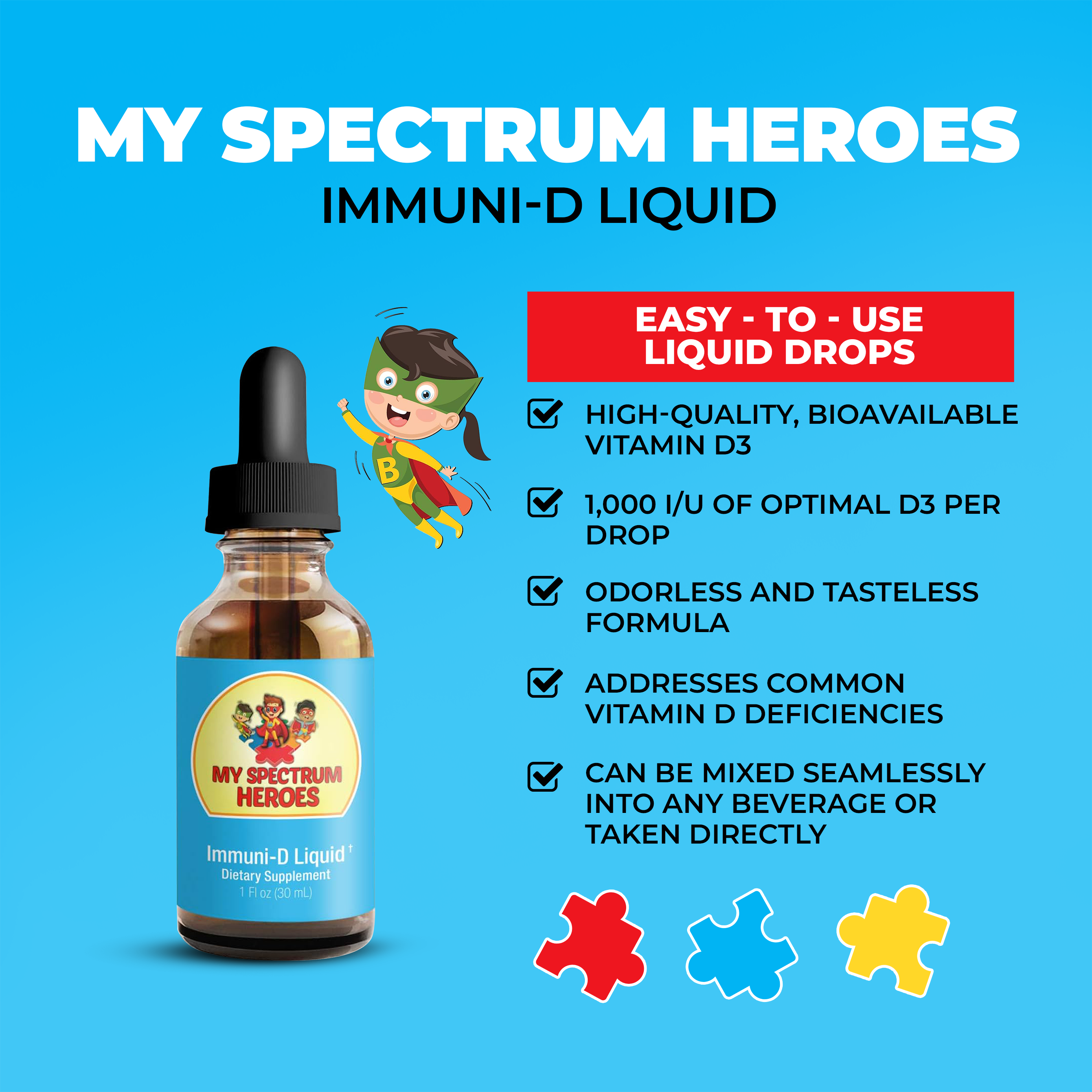 Immuni-D Liquid – Vitamin D Supplement for Daily Wellness - product image