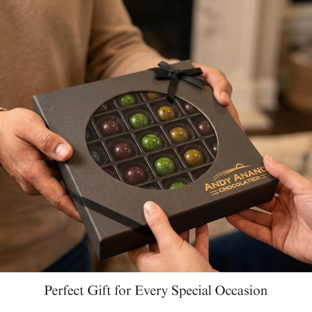 Andy Anand's Monet Collection, a Symphony of Chocolate Bon Bon Truffles: A Melodic Medley of 25 Exquisite Pieces, Crafted in Belgium (6.52 oz)