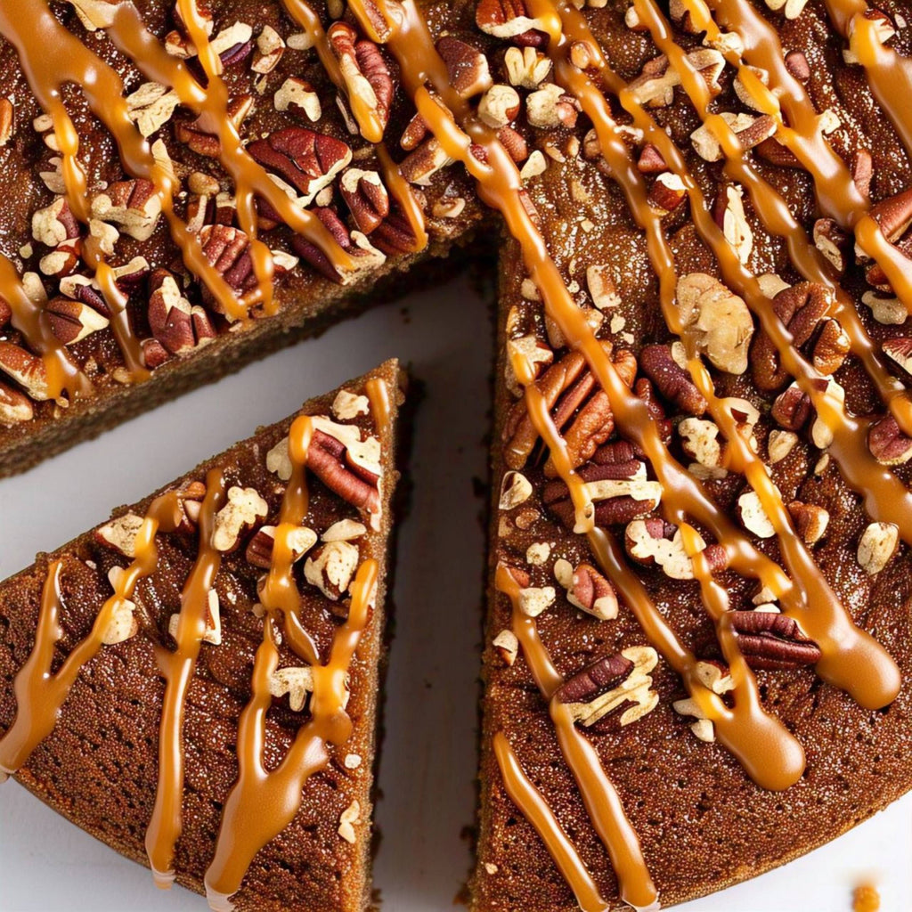 Andy Anand Deliciously Indulgent Sugar Free Pecan Cake 9" - Freshly Baked Cakes For Sale - Savor Rich Cake Treat (2 lbs)
