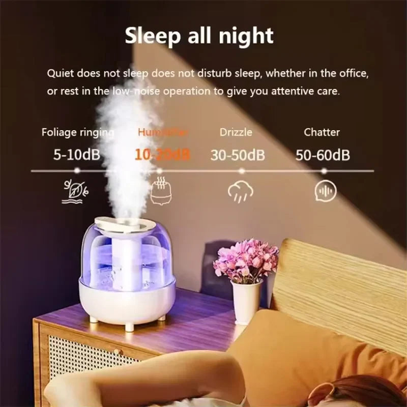 4L Air Humidifier Essential Oil Aroma Diffuser Double Nozzle Coloful LED Light Humidifiers Aromatherapy Diffuser