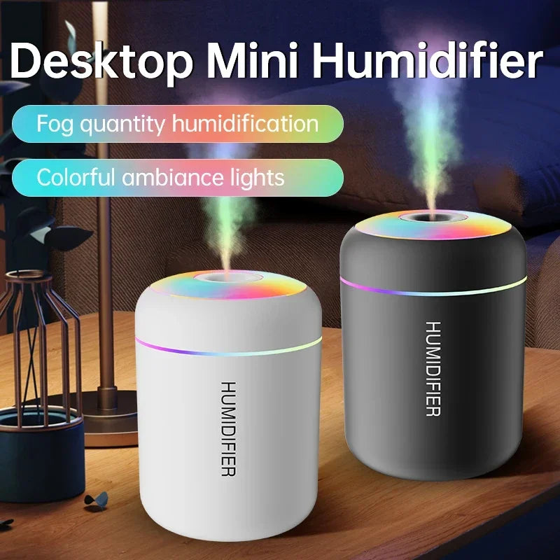 Mini Air Humidifier Usb Aromatherapy Diffuser 180ml Essential Oil Purifier Aromatherapy Spray Car Home Bedroom Led Quiet Desktop