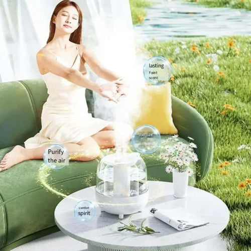 4L Air Humidifier Essential Oil Aroma Diffuser Double Nozzle Coloful LED Light Humidifiers Aromatherapy Diffuser