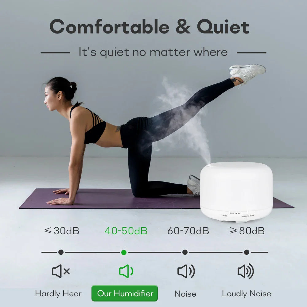 Air Humidifier Essential Oil Diffuser 300ML 500ML 1000ML With Lights Remote Control Ultrasound Electric Aromatherapy Diffuser