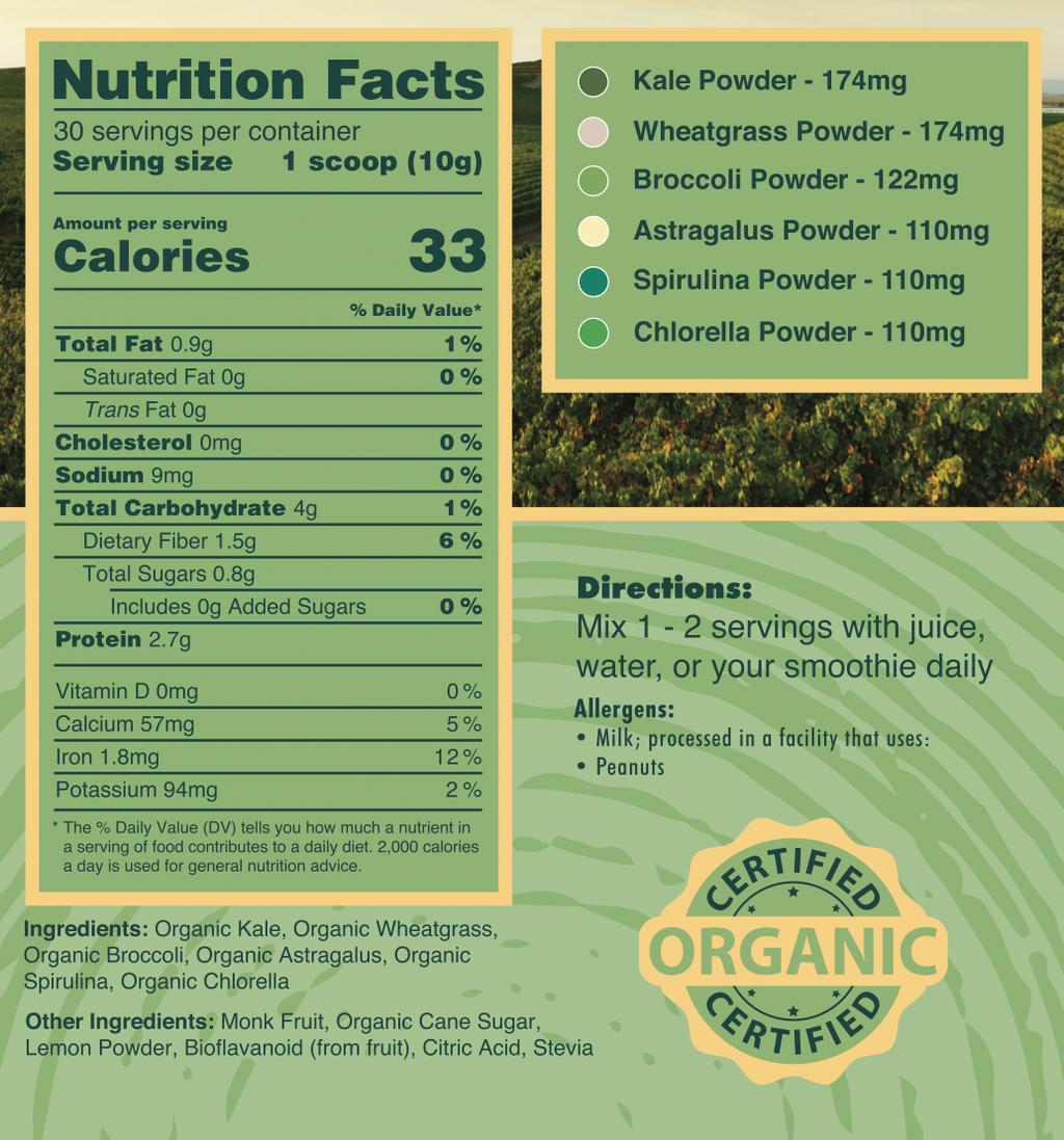 Sweet Greens & Organic Tropics