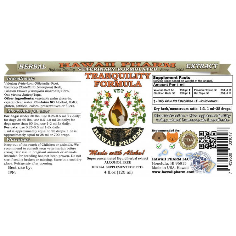 NERVOUS SYSTEM SUPPORT / Calming Remedy (tranquility formula)
