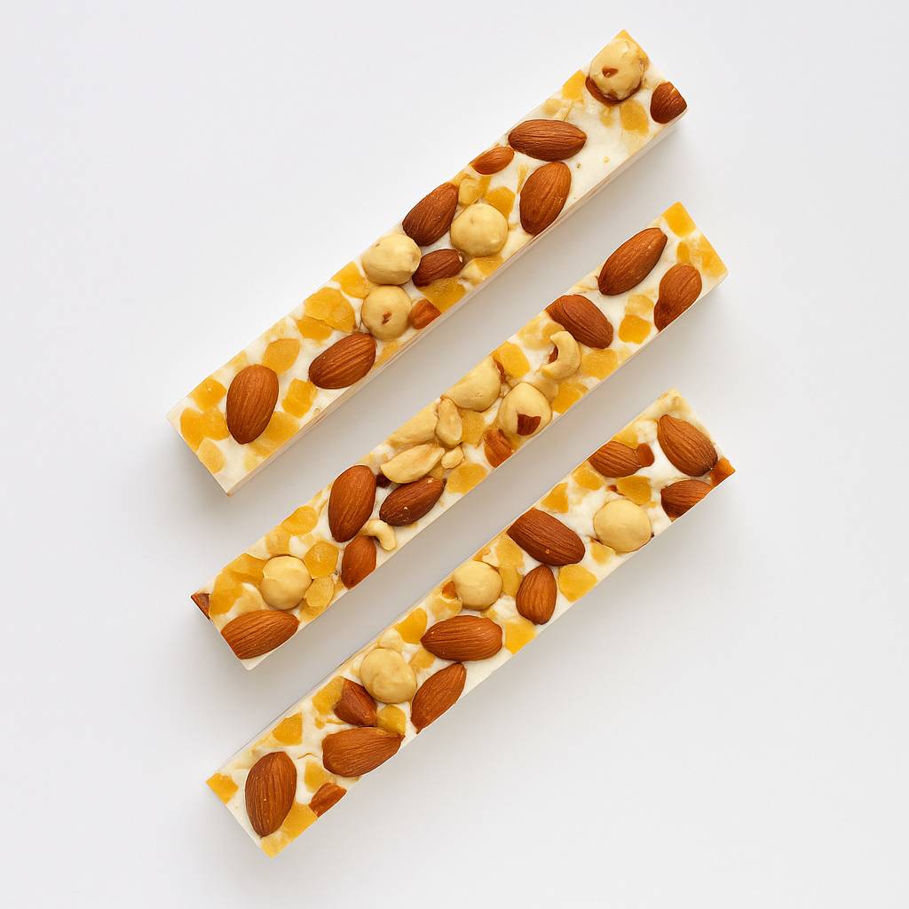Andy Anand Deliciously Divine Orange Peel Soft Turron Nougats with Wildflower Honey - Turron Nougat Candy - A Traditional Spanish Treat - Indulgence in Every Bite 7 Oz