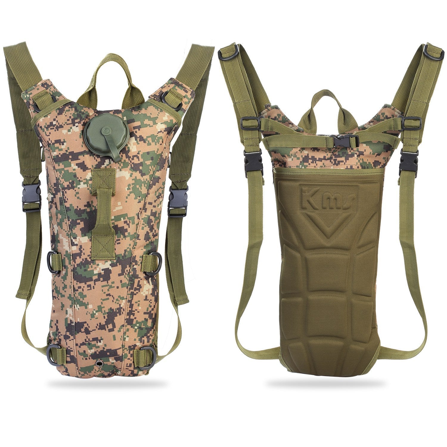 iMounTEK Tactical Hydration Pack 3L Water Bladder Adjustable Water Drink Backpack for Hiking Cycling Climbing Running