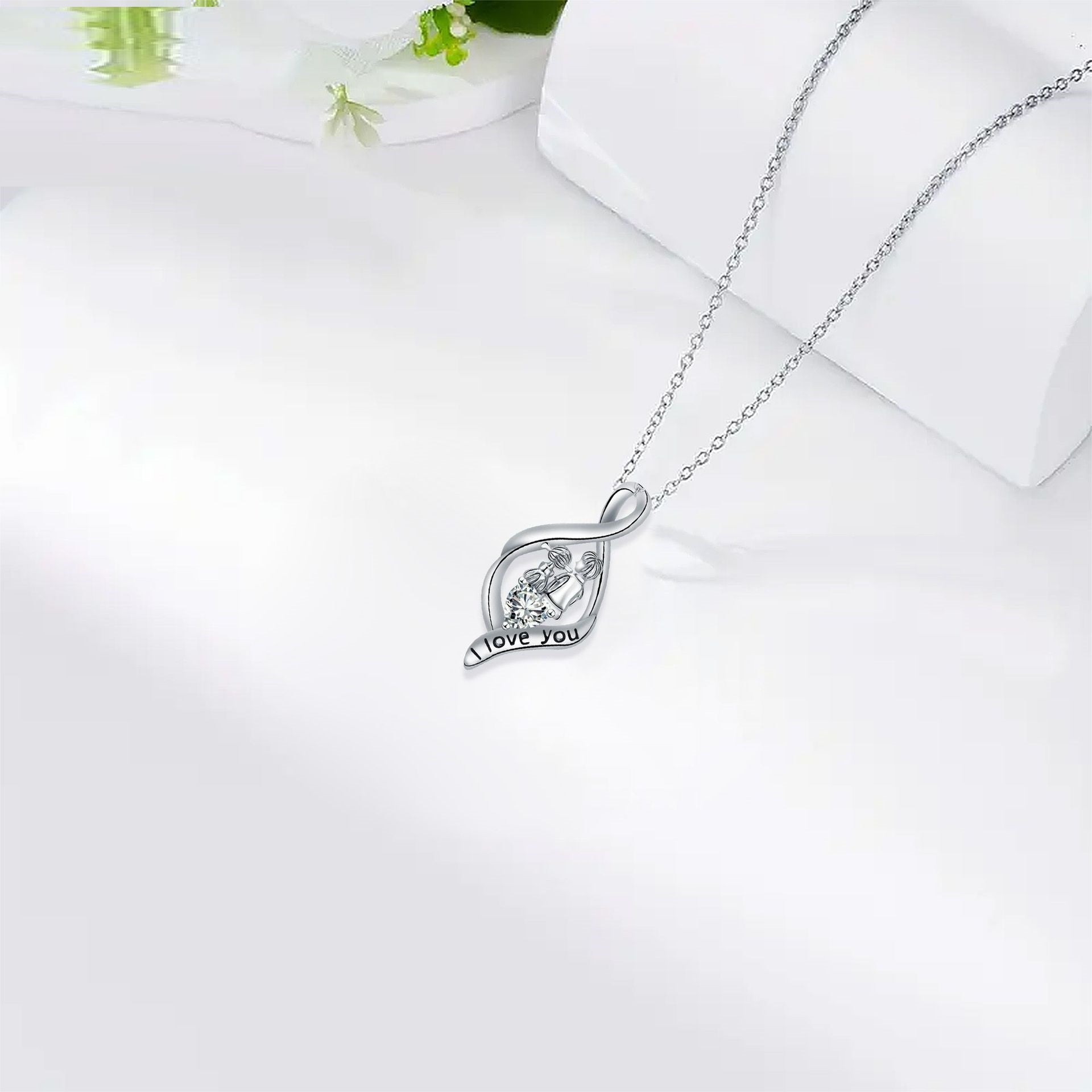 Father And Daughter Pendant Necklace Father's Day Gift