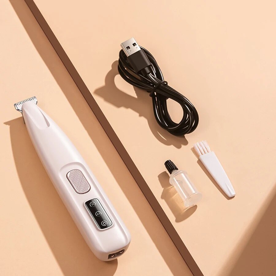 New Dog Paw Trimmer With LED Light Fully Waterproof Pet Hair Trimmer With LED Display Dog Clippers For Grooming 18mm Widen Blade