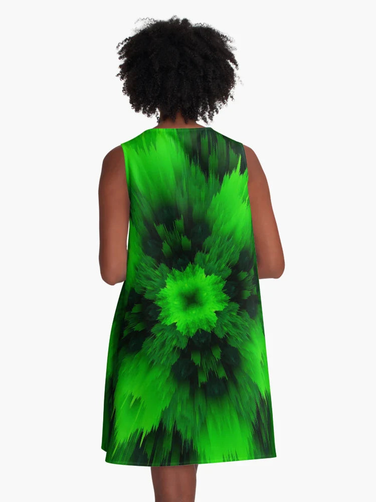Green 3d pop up flowers