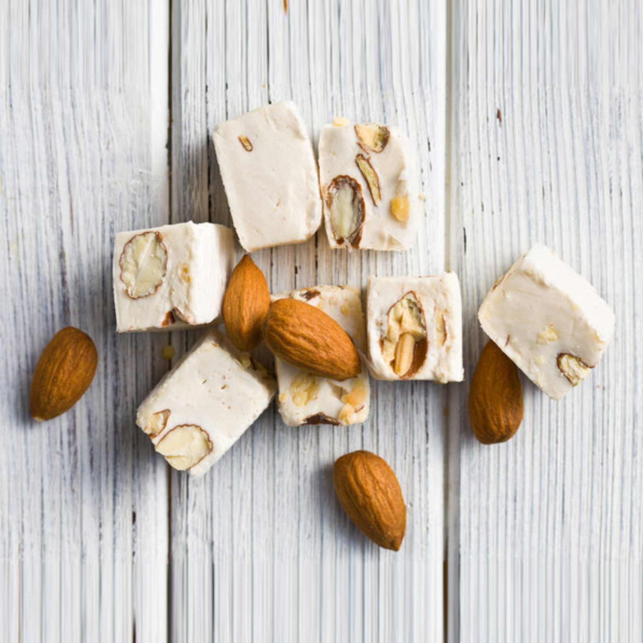 Andy Anand 36 Bite-Size Sugar Free Almond Nougat with roasted Almond Soft Nougat Candy Brittle, Traditional European Turron - A Delicious and Authentic Treat, Amazing Taste, 7 Oz