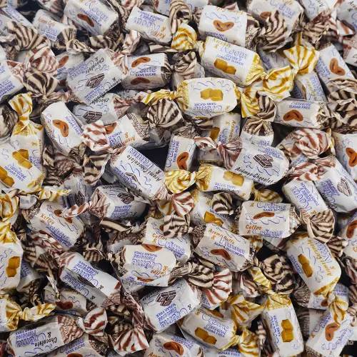 Andy Anand 33 pcs Sugar Free Cream Toffees trio of Caramel, Chocolate & Coffee, Sugar Free Creamy Taffy Candy for Diabetics - A Delicious and Healthy Treat 7 Oz