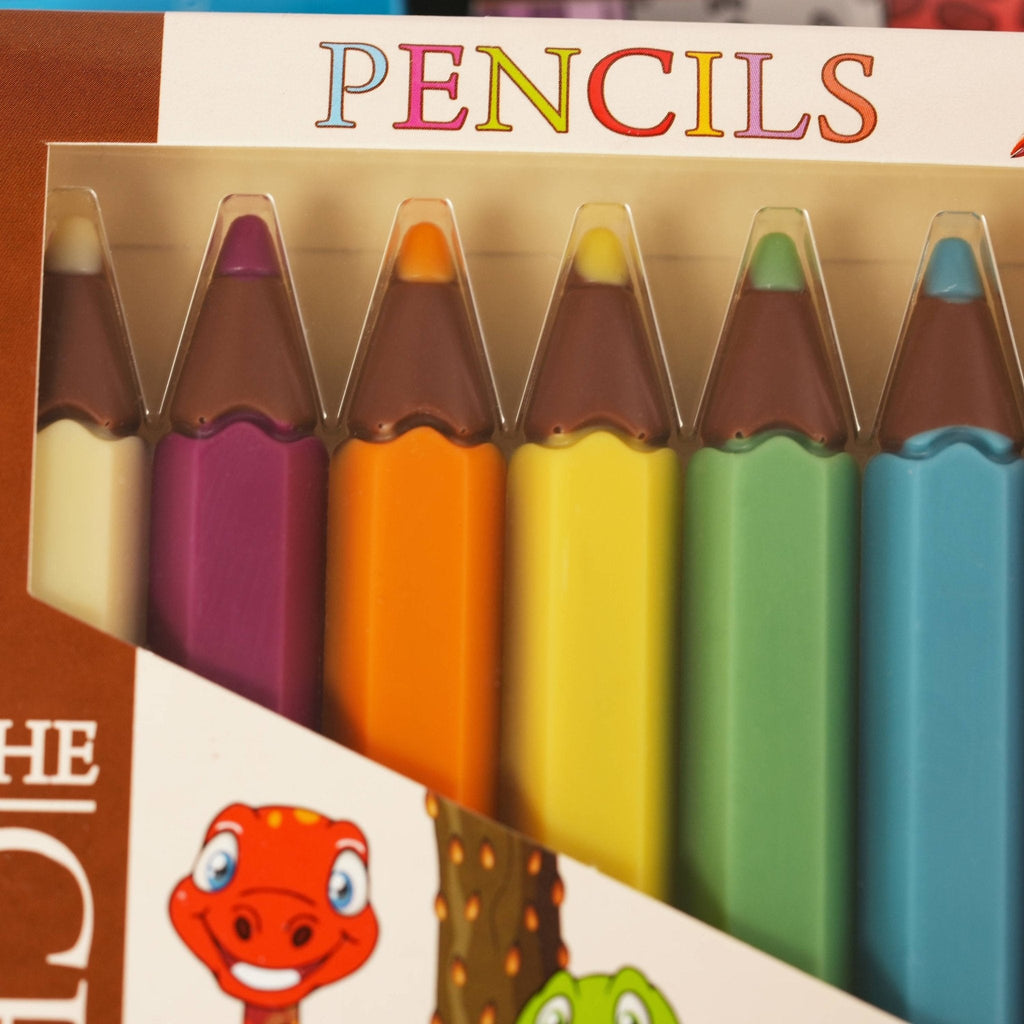 Andy Anand Milk Chocolate Crayon Boxes, 3-Pack (21 Pcs) – Fun Kids’ Treats Made with 60% Chocolate (Cocoa Butter), Perfect Gift Box for Special Occasions