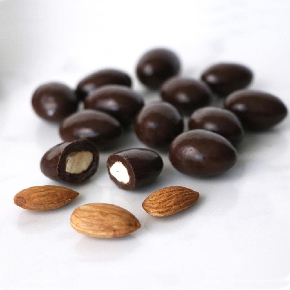 Andy Anand Vegan Sugar Free Dark Chocolate Almonds – 1 lb, 60% Chocolate (Cocoa Butter), Deliciously Divine Chocolates, Sugar Free Dark Chocolate Gift, Perfect for Any Occasion