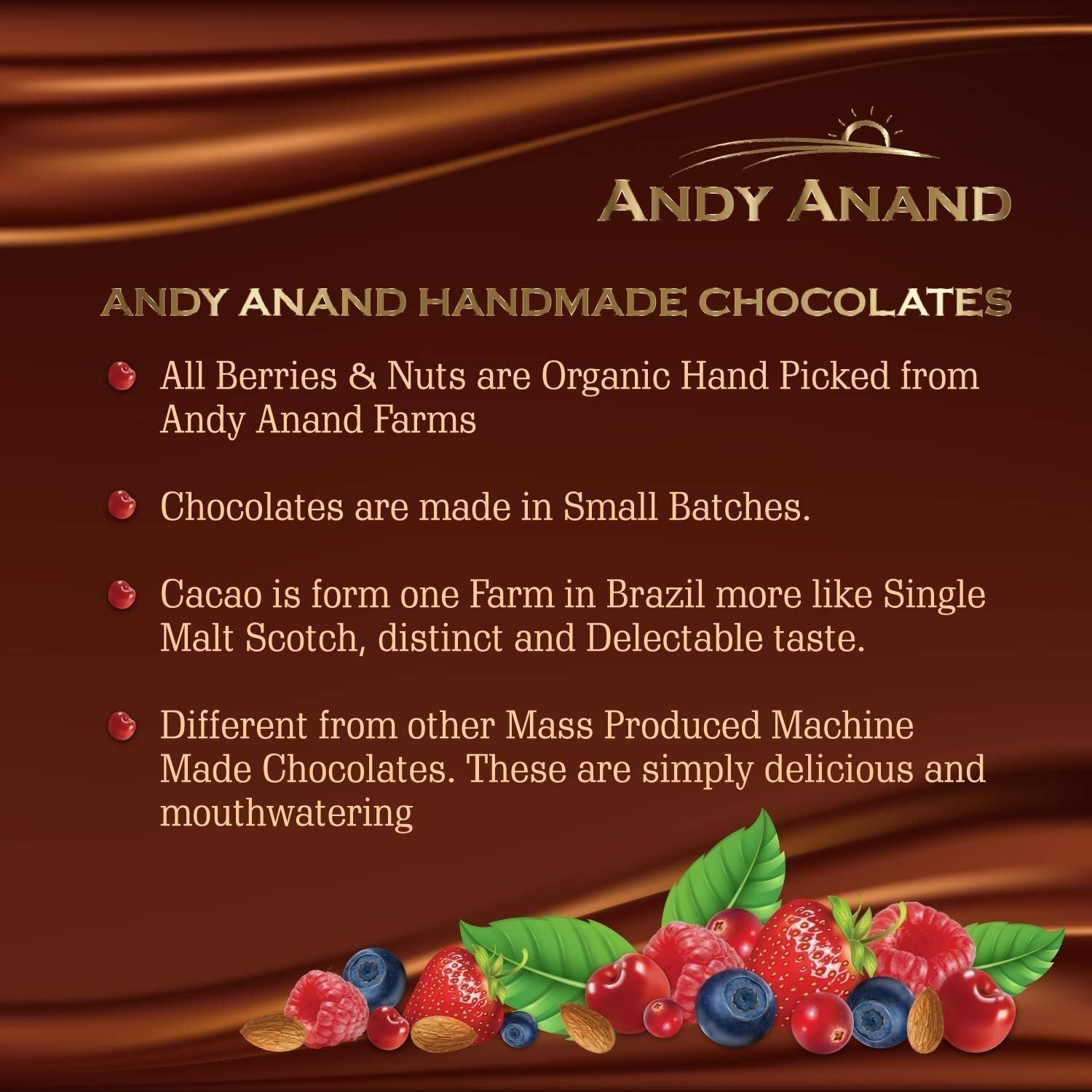 Andy Anand Vegan Dark Chocolate Coffee Espresso Beans – 1 lb “Irresistible Chocolate Bliss” Gift Box, Decadent Treats Made with 60% Chocolate (Cocoa Butter)