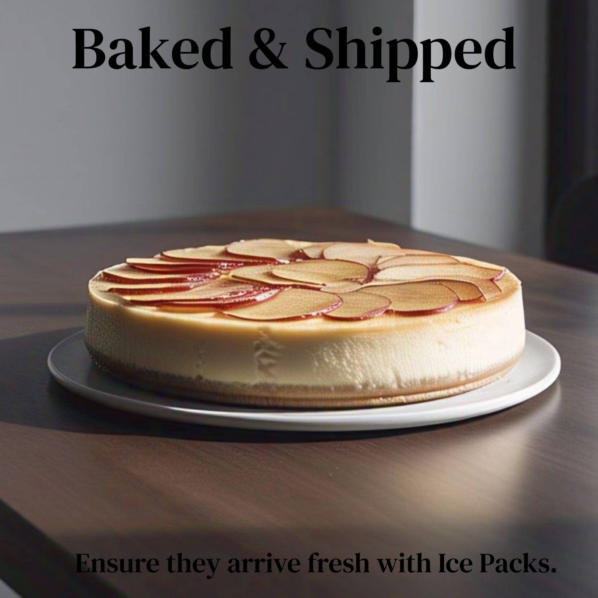 Andy Anand Deliciously Sugar Free Apple Cheesecake - Fresh Bakery Desserts, Best Cheese Cake Near Me For Celebrations & Dessert Lovers, A Timeless Dessert (2.6 lbs)