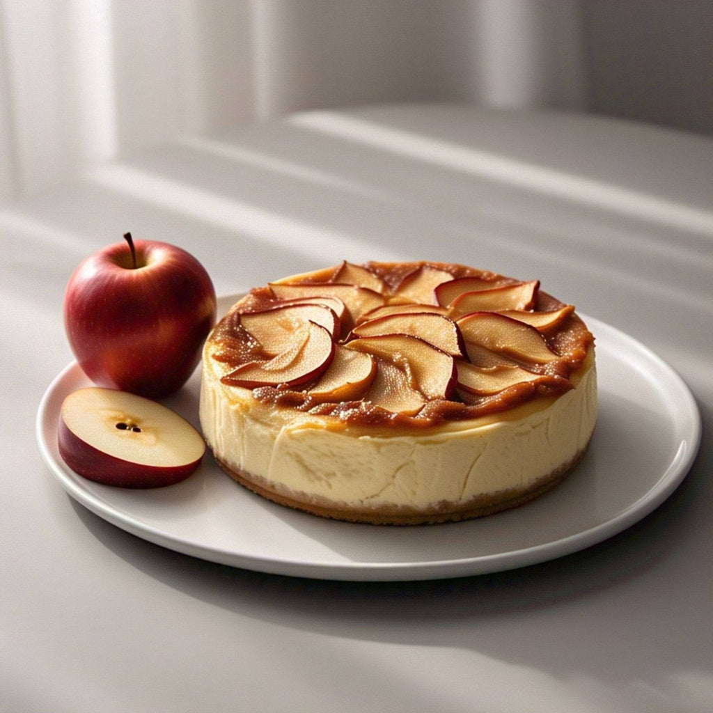 Andy Anand Gluten Free Apple Cheesecake 9" - Gluten Free Cheesecake Near Me Delivery - Freshly Baked and Delivered to Your Doorstep (2 lbs)