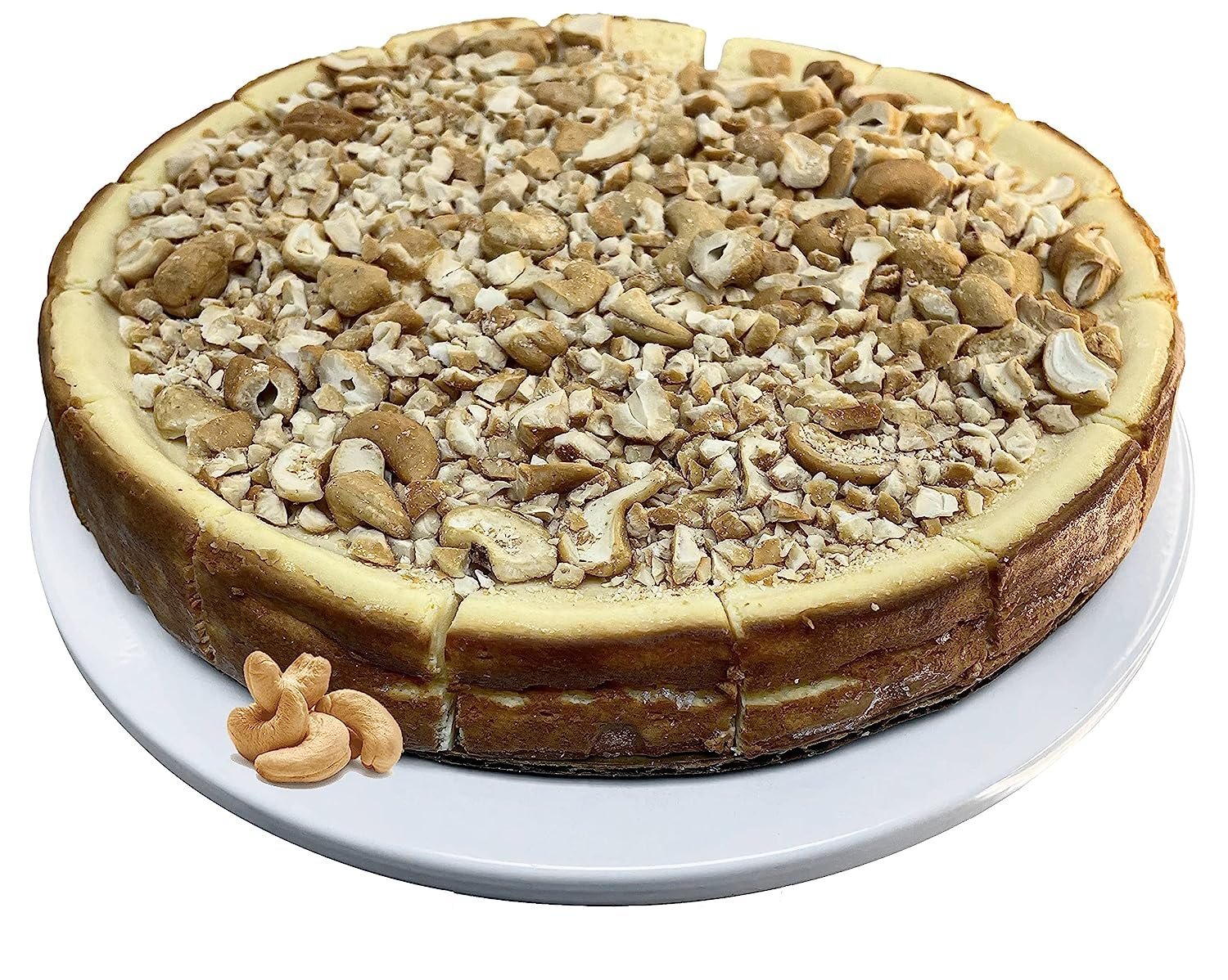 Andy Anand Gluten Free Sugar Free Caramel Cashew Cheesecake 9"- Delicious-Decadent Guilt-Free Treat" Best Cheese Cake Near Me For Celebrations & Delicious Diabetic Dessert (2.6 lbs)
