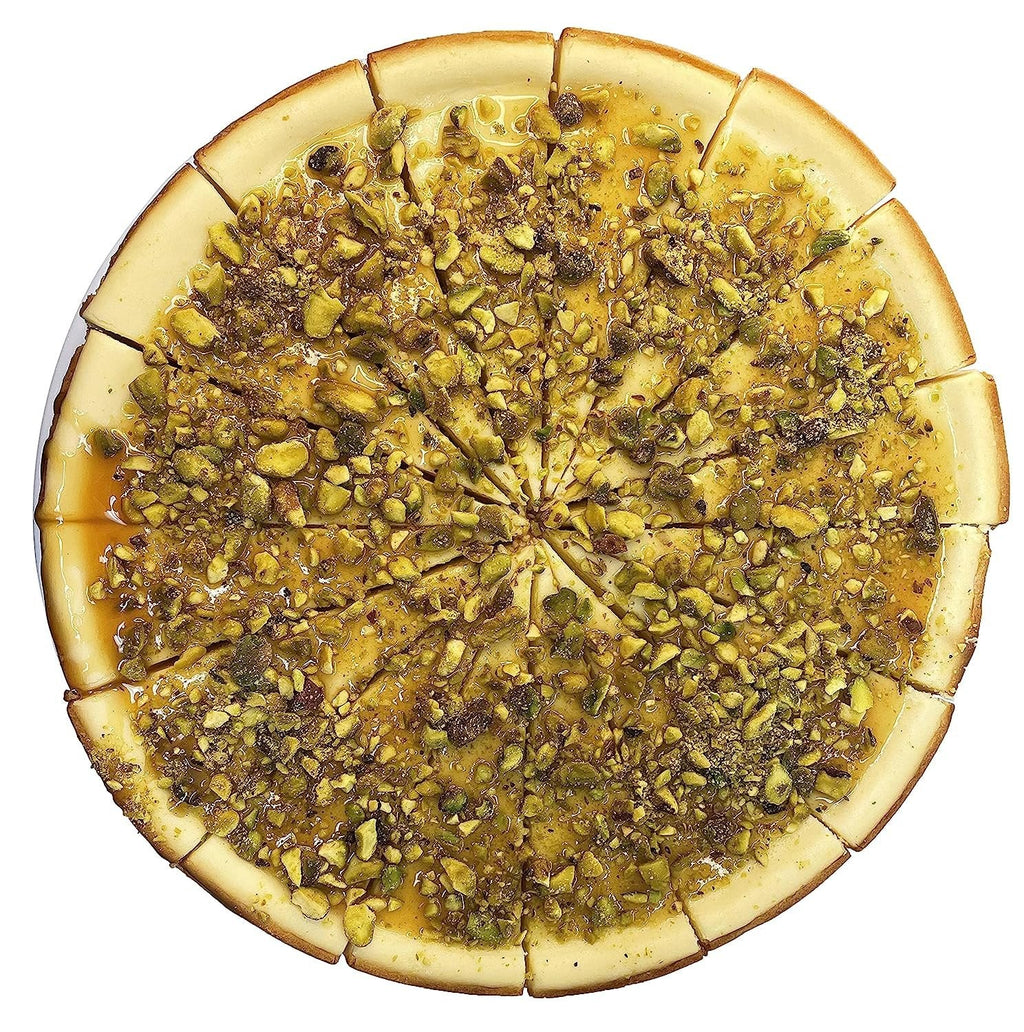Andy Anand Gluten Free Caramel Pistachios Cheesecake 9" - Made Fresh In Traditional Way, Gluten Free Bakery Cheesecake Near Me (2 lbs)