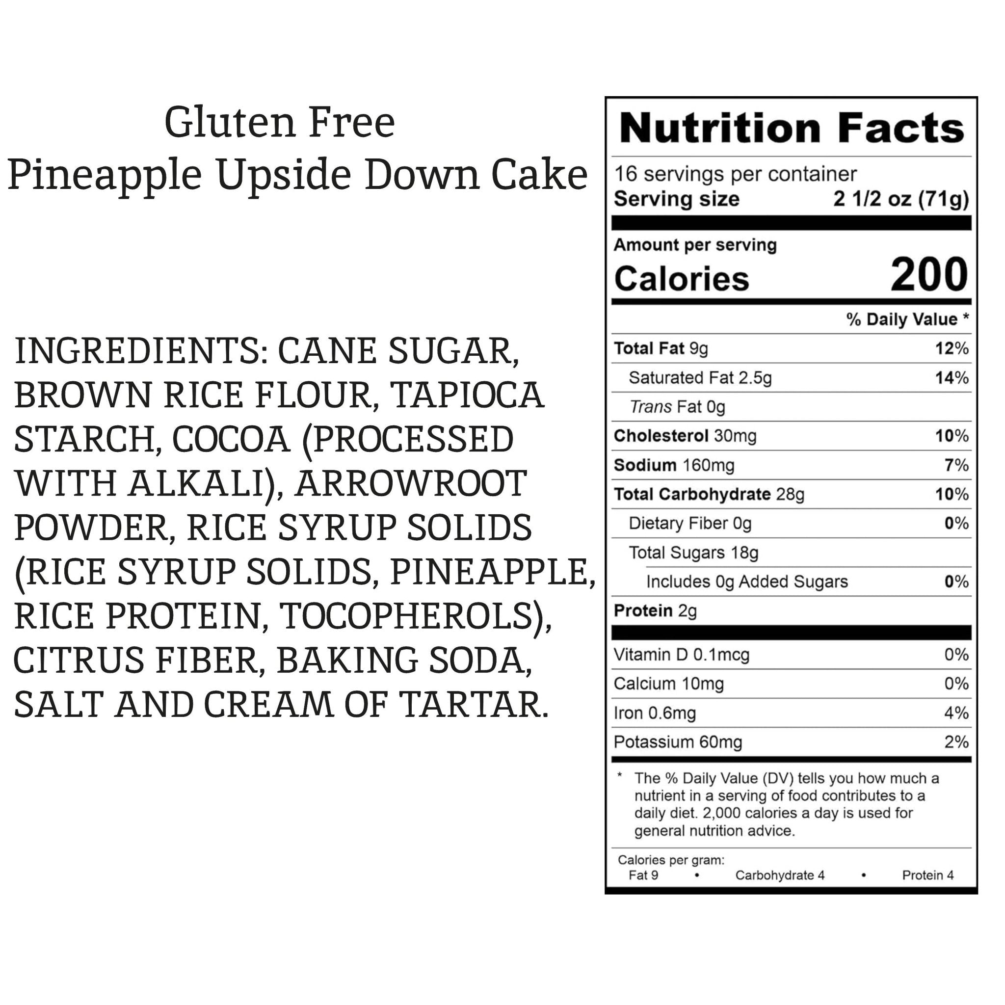 Andy Anand Gluten Free Pineapple Upside-Down Cake,  Dairy Free Amazing classic Cakes Always Made with Fresh Ingredients and Love- 2.4 lbs